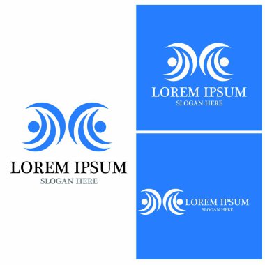 Topluluk, ağ ve sosyal simge tasarım şablonu