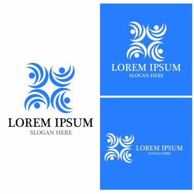 Topluluk, ağ ve sosyal simge tasarım şablonu