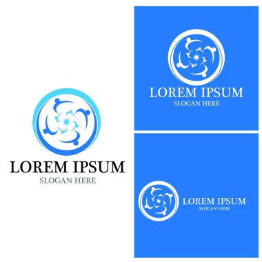 Topluluk, ağ ve sosyal simge tasarım şablonu