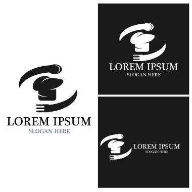 Şapka şefi logo şablonu