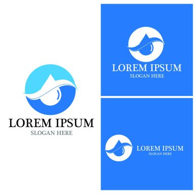 Su dalgası simgesi vektör çizim logosu