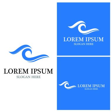 Su dalgası simgesi vektör çizim logosu