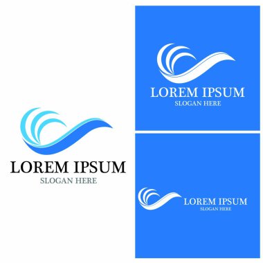 Su dalgası simgesi vektör çizim logosu