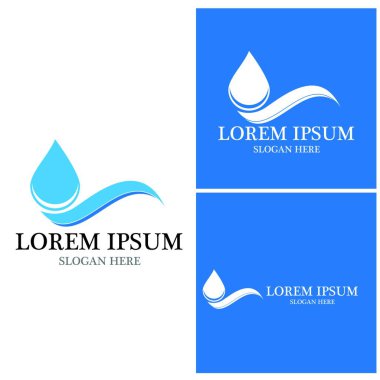 Su dalgası simgesi vektör çizim logosu