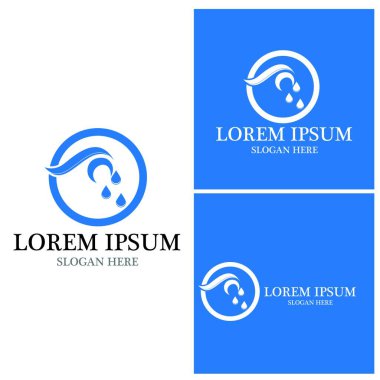 Su dalgası simgesi vektör çizim logosu