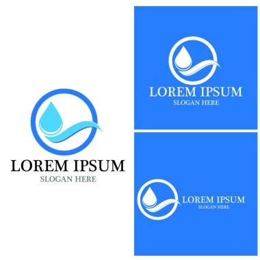 Su dalgası simgesi vektör çizim logosu