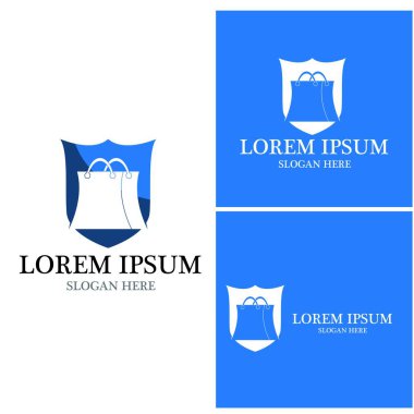 Çanta alışverişi, çevrimiçi iş vektör şablonu