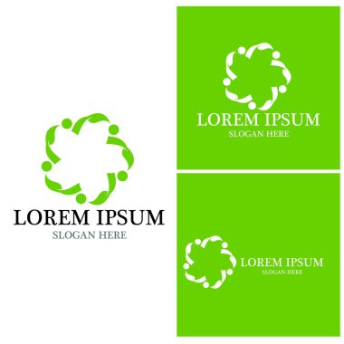Sağlık insanları yaşam logo vektör şablonu