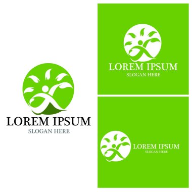 Sağlık insanları yaşam logo vektör şablonu