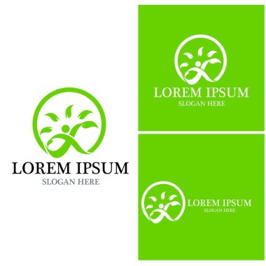 Sağlık insanları yaşam logo vektör şablonu