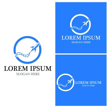 Havacılık simgesi ve sembol vektör şablonu