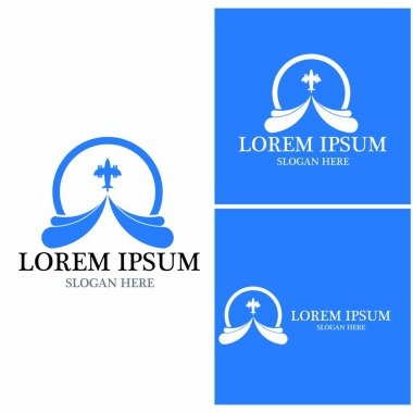 Havacılık simgesi ve sembol vektör şablonu