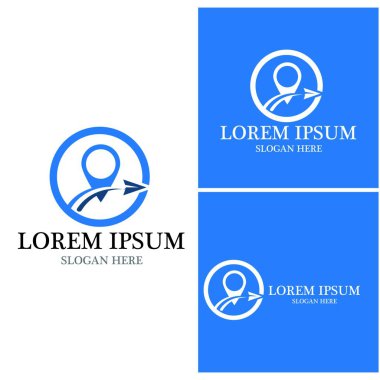 Seyahat acentası logo vektör şablonu