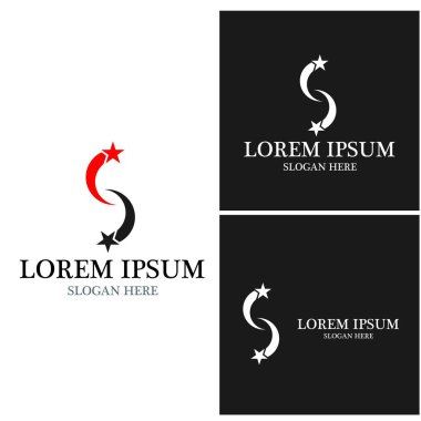 Yıldız simgesi şablon vektör illüstrasyon tasarımı