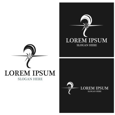 İşitme Logosu Şablon vektör tasarımı