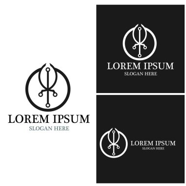 Circuit Logo Şablonu vektör resimleme simgesi tasarımı