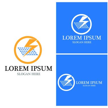Güneş logosu enerji ikonu vektör tasarımı