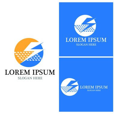 Güneş logosu enerji ikonu vektör tasarımı