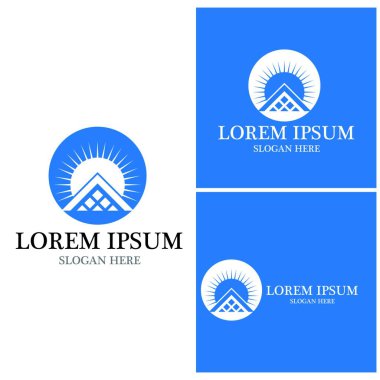 Güneş logosu enerji ikonu vektör tasarımı