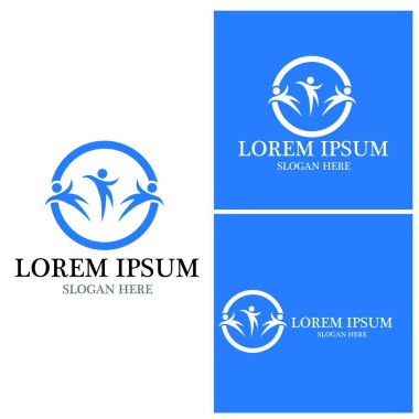 Topluluk, ağ ve sosyal simge tasarım şablonu