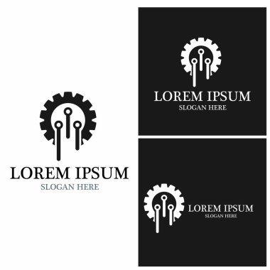 Circuit Logo Şablonu vektör resimleme simgesi tasarımı