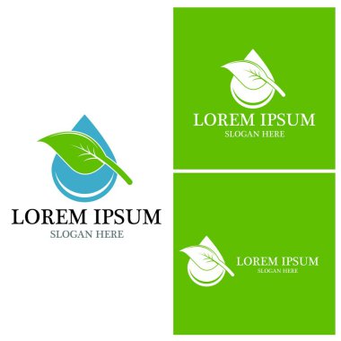 Doğa yaprağı simgesi ve sembol vektörü