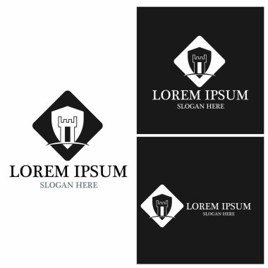 Fortress icon and symbol vector template