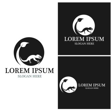 Kertenkele logo vektör şablonu çizimi