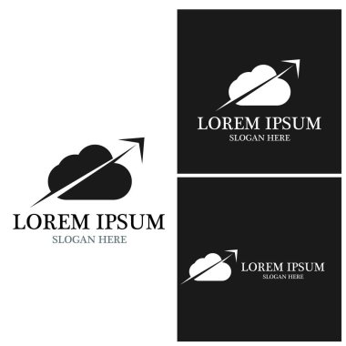 Bulut şablon vektör illüstrasyon tasarımı