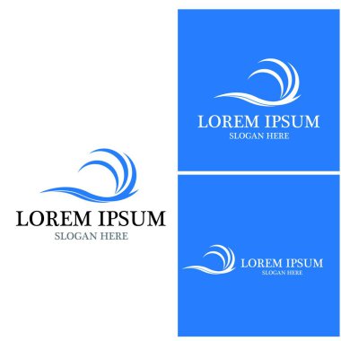 Su dalgası simgesi vektör çizim logosu