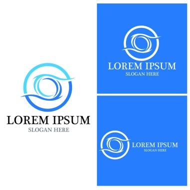 Su dalgası simgesi vektör çizim logosu