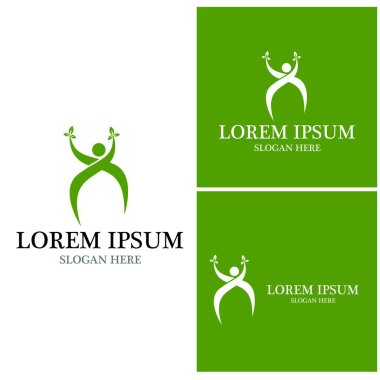 Sağlık insanları yaşam logo vektör şablonu