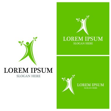 Sağlık insanları yaşam logo vektör şablonu