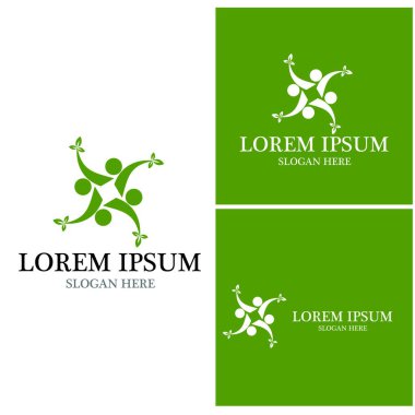 Sağlık insanları yaşam logo vektör şablonu