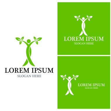 Sağlık insanları yaşam logo vektör şablonu
