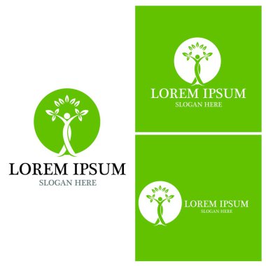 Sağlık insanları yaşam logo vektör şablonu