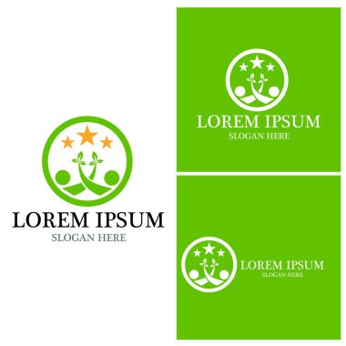 Sağlık insanları yaşam logo vektör şablonu