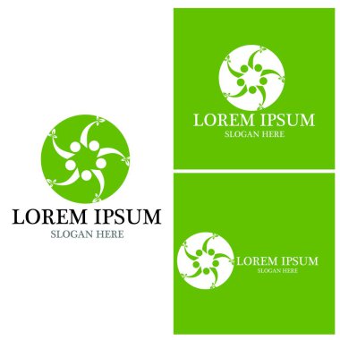 Sağlık insanları yaşam logo vektör şablonu