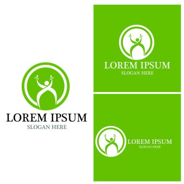 Sağlık insanları yaşam logo vektör şablonu
