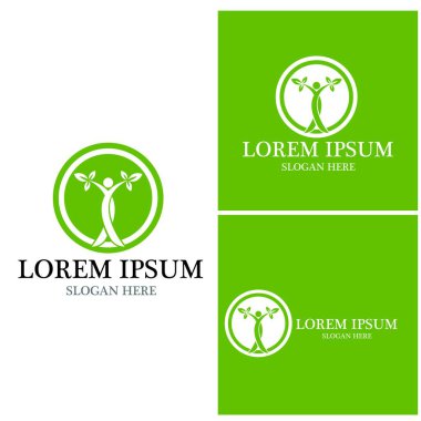 Sağlık insanları yaşam logo vektör şablonu