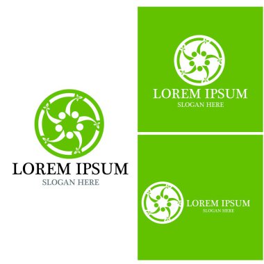 Sağlık insanları yaşam logo vektör şablonu