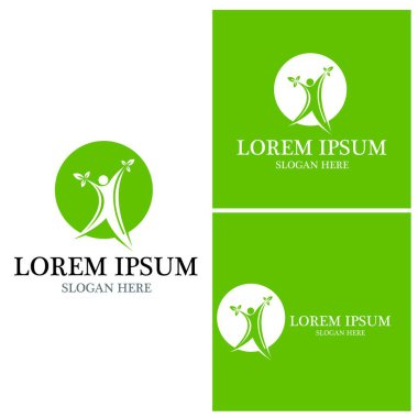 Sağlık insanları yaşam logo vektör şablonu