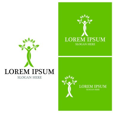 Sağlık insanları yaşam logo vektör şablonu