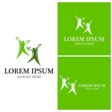 Sağlık insanları yaşam logo vektör şablonu