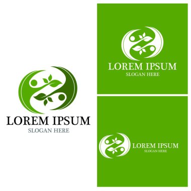 Sağlık insanları yaşam logo vektör şablonu