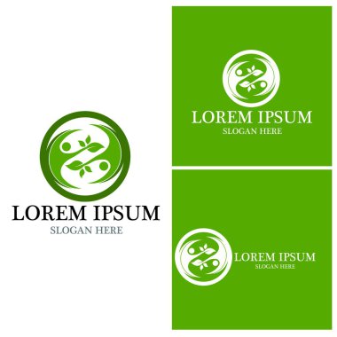 Sağlık insanları yaşam logo vektör şablonu