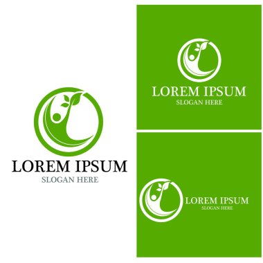 Sağlık insanları yaşam logo vektör şablonu