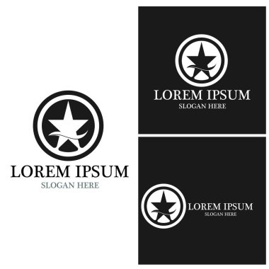 Yıldız simgesi şablon vektör illüstrasyon tasarımı