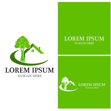 Ev yapımı doğa logo vektör şablonu oluşturuluyor