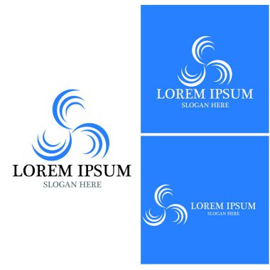 Su dalgası simgesi vektör çizim logosu